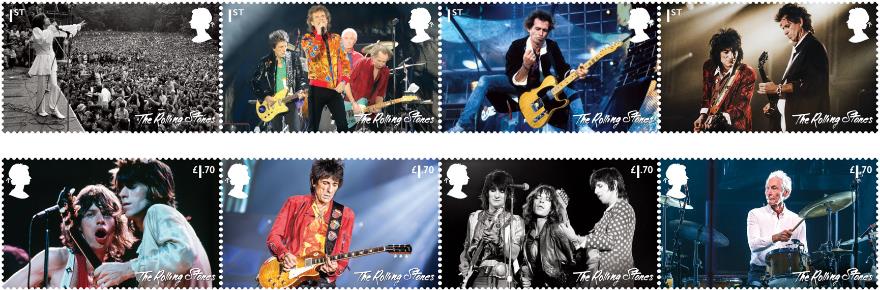ROYAL MAIL 12 francobolli speciali dedicati agli Stones!