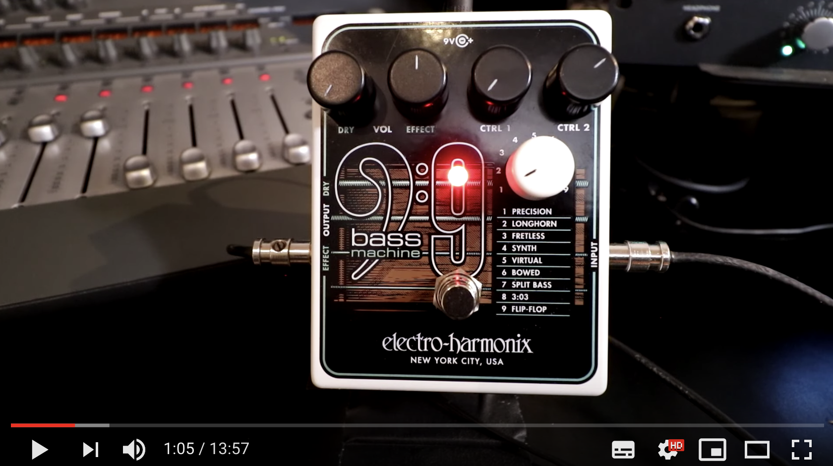 Electro-Harmonix Bass9 - Bass Machine Pedal